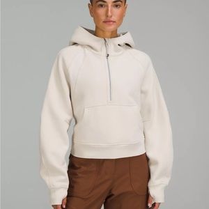 NWT Lululemon Scuba Oversized Half-Zip Hoodie in Natural Ivory